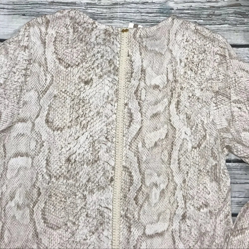 Anthropologie Mini Dress Tunic Coverup Camilla Snake Print Crochet Henley NEW M - Picture 9 of 16